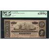 Image 1 : 1864 $20 Confederate States of America Note T-67 PCGS Choice New 63PPQ