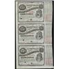 Image 1 : Uncut Sheet of (3) 1876 State of Louisiana Baby Bond Obsolete Notes