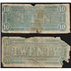 Image 2 : Lot of (2) Confederate States of America Notes