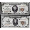 Image 1 : Lot of (2) 1929 $20 Federal Reserve Bank of New York National Currency Notes