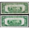 Image 2 : Lot of (2) 1929 $20 Federal Reserve Bank of New York National Currency Notes