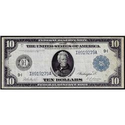 1914 $10 Federal Reserve Note Blue Seal