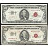 Image 1 : Lot of (2) 1966 $100 Legal Tender Notes