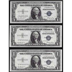 Lot of (3) 1935E $1 Silver Certificate Notes Choice Uncirculated