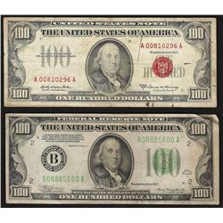 1934A $100 Federal Reserve & 1966A $100 Legal Tender Notes