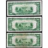 Image 2 : Lot of (3) 1929 $20 Federal Reserve Bank of New York National Currency Notes