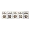 Image 1 : Lot of (5) 1884-O $1 Morgan Silver Dollar Coins NGC MS64