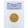 Image 1 : 1916 Cuba 10 Pesos Gold Coin PCGS MS61