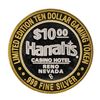 Image 2 : .999 Fine Silver Harrah's Reno, Nevada $10 Casino Limted Edition Gaming Token