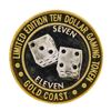 Image 1 : .999 Fine Silver Gold Coast Las Vegas $10 Casino Limted Edition Gaming Token