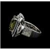 Image 3 : 14KT White Gold 9.71ct GIA Cert Yellow Sapphire and Diamond Ring