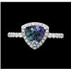 Image 1 : 14KT White Gold 1.67ct GIA Cert Tanzanite and Diamond Ring