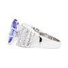 Image 3 : 18KT White Gold 1.95ct Tanzanite and Diamond Ring