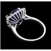 Image 3 : Platinum 5.16ct Tanzanite and Diamond Ring