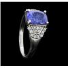 Image 4 : 14KT White Gold 2.61ct GIA Cert Tanzanite and Diamond Ring