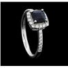 Image 4 : Platinum 1.17ct Sapphire and Diamond Ring