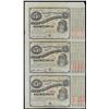 Image 1 : Uncut Sheet of (3) State of Louisiana Baby Bond Obsolete Notes
