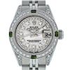 Image 1 : Rolex Stainless Steel Emerald and Diamond Datejust Ladies Wristwatch