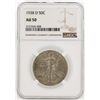 Image 1 : 1938-D Walking Liberty Half Dollar Coin NGC AU50