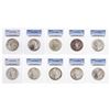 Image 1 : Lot of (10) Assorted $1 Morgan Silver Dollar Coins PCGS MS63