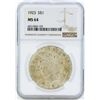 Image 1 : 1923 $1 Peace Silver Dollar Coin NGC MS64