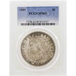 1885 $1 Morgan Silver Dollar Coin PCGS MS63