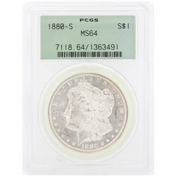 1880-S $1 Morgan Silver Dollar Coin PCGS MS64