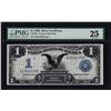 Image 1 : 1899 $1 Black Eagle Silver Certificate Note PMG VF25