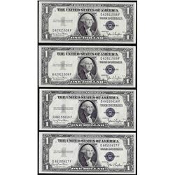 Lot of (4) 1935D $1 Silver Certificate Notes Wide Uncirculated