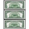 Image 2 : Lot of (3) 1950A $5 Federal Reserve Notes Choice Uncirculated