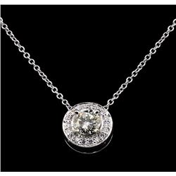 14KT Yellow Gold 0.58ctw Diamond Pendant with Chain