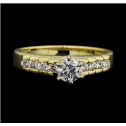 14KT Yellow Gold 0.57ctw Diamond Ring