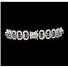 Image 3 : SILVER 5.21ctw Tanzanite and Diamond Bracelet