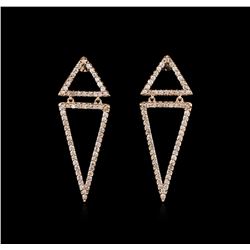 14KT Rose Gold 0.90ctw Diamond Earrings