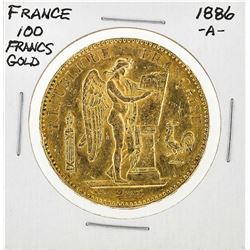 1886-A France 100 Francs French Angels Gold Coin