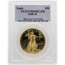 1988-W $50 American Gold Eagle Proof Coin PCGS PR69DCAM