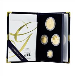 2008 (4) Coin American Gold Eagle Proof Coin Set with COA