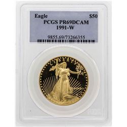 1991-W $50 American Gold Eagle Proof Coin PCGS PR69DCAM