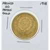 Image 1 : 1918 Mexico 20 Pesos Gold Coin