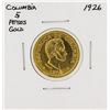 Image 1 : 1926 Columbia 5 Pesos Gold Coin