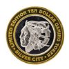Image 1 : .999 Silver Silver City Las Vegas, Nevada $10 Limited Edition Gaming Token
