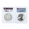 Image 1 : Set of 2013 & 2013-W $1 American Silver Eagle Coin PCGS MS70 & PR70