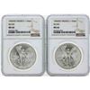 Image 1 : Set of 1983MO-1984MO Mexico 1 Onza Silver Libertad Coins NGC MS66