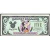 Image 1 : 1990 $5 Disney Dollars Note