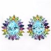 Image 1 : Natural Multi Gemstone EarRing