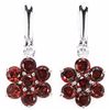 Image 1 : NATURAL DARK ORANGE RED GARNET EARRINGS