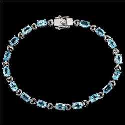 Natural Sky Blue Topaz Bracelet