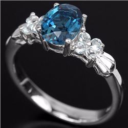 Natural Sky & London Blue Topaz  Ring