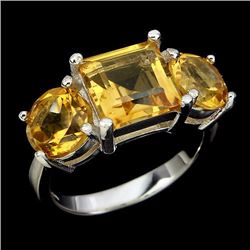 Natural  Golden Yellow Citrine Ring