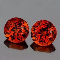 Natural  Mandarin Orange Spessartite Garnet Pair - FL